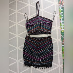 NWT Colorful Sequin Outfit